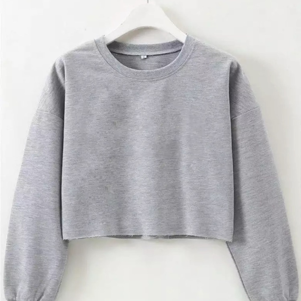 👟😍 Heather Grey Cropped Top/Sweater 😍👟